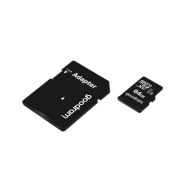 Scheda di memoria microSD GOODRAM 64 GB 100 MB/s classe 10 UHS-I con adattatore SD